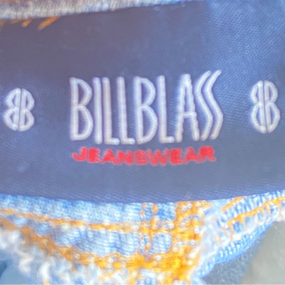 BILL BLASS Vintage Skirt Faded Denim Sz S - Picture 3 of 5